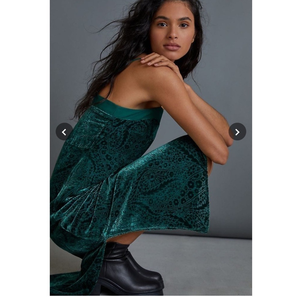 New Anthropologie Aria Burnout Velvet Slip Dress